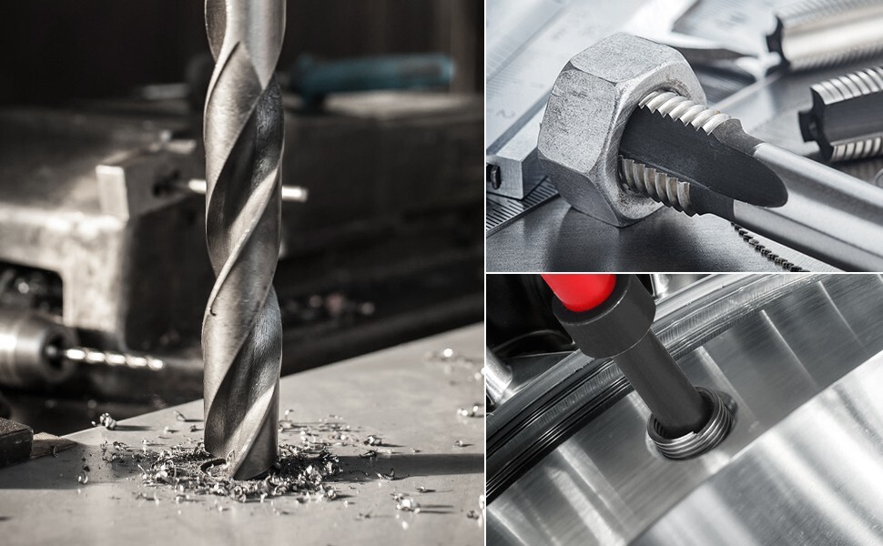 M12x1.25 Thread Repair Kit, 15PC Stainless Steel Helicoil Insert Set