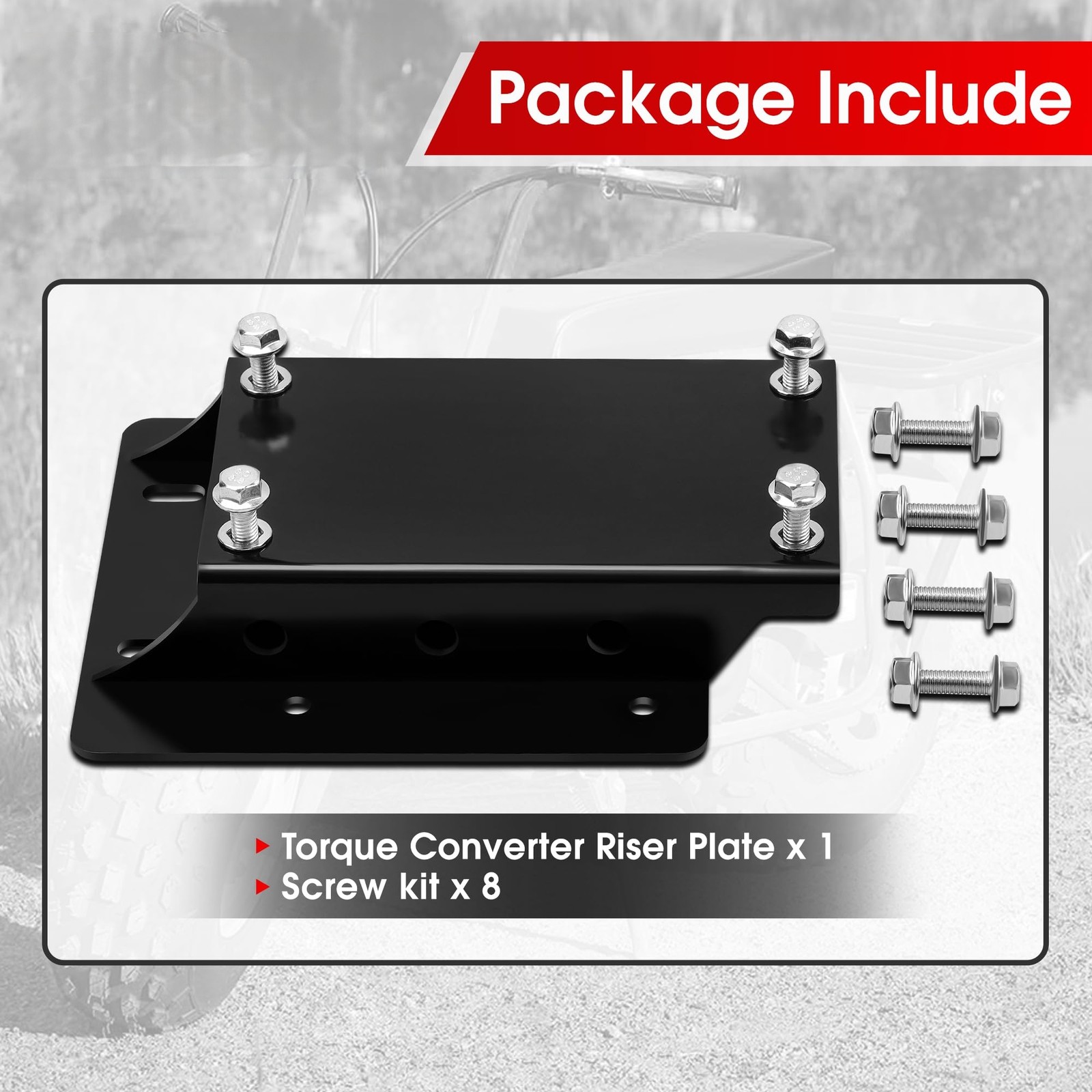 Motor Riser Plate 1-3/4" Lift for Predator 196cc 212cc Mini Bike Mount