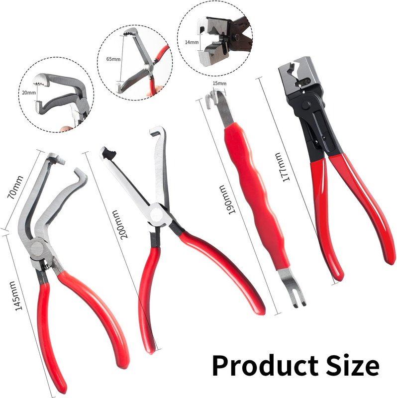4 Pcs Repair Tool Auto Electrical Disconnect Pliers Connector Separator Wiring