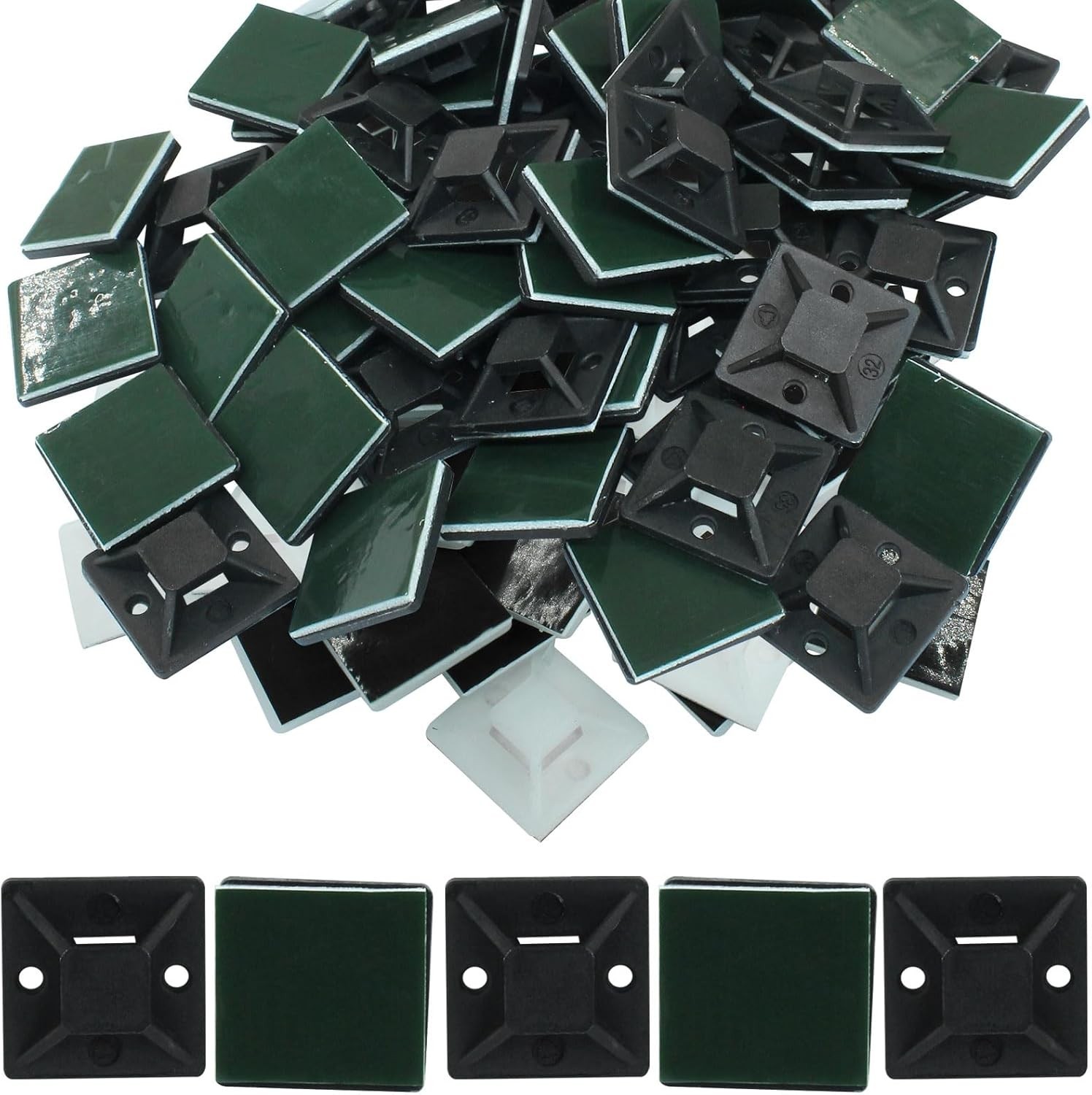 Self Adhesive Cable Tie Mounts 3M Strongly Adhesive Backed Zip Tie Base Holders