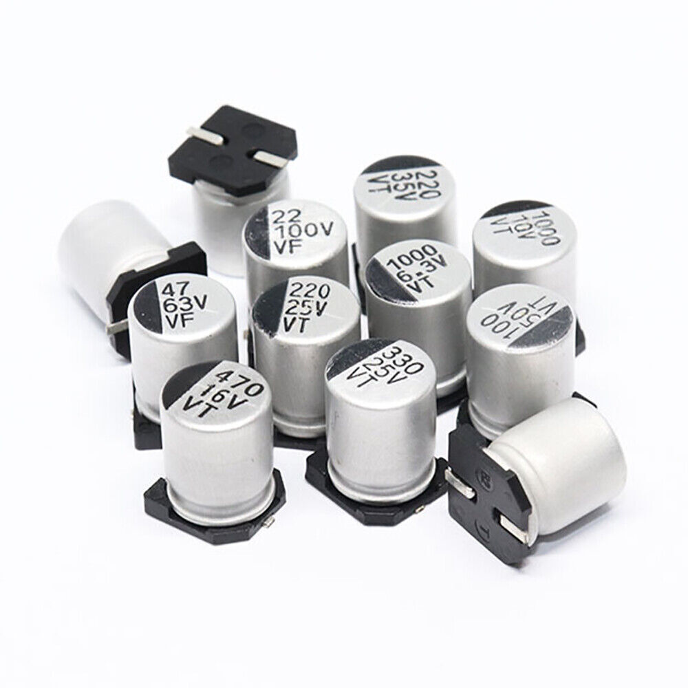 6.3V 10V 16V 25V 35V 50V 100V 400V SMD Aluminum Electrolytic Capacitor 1-1000 UF