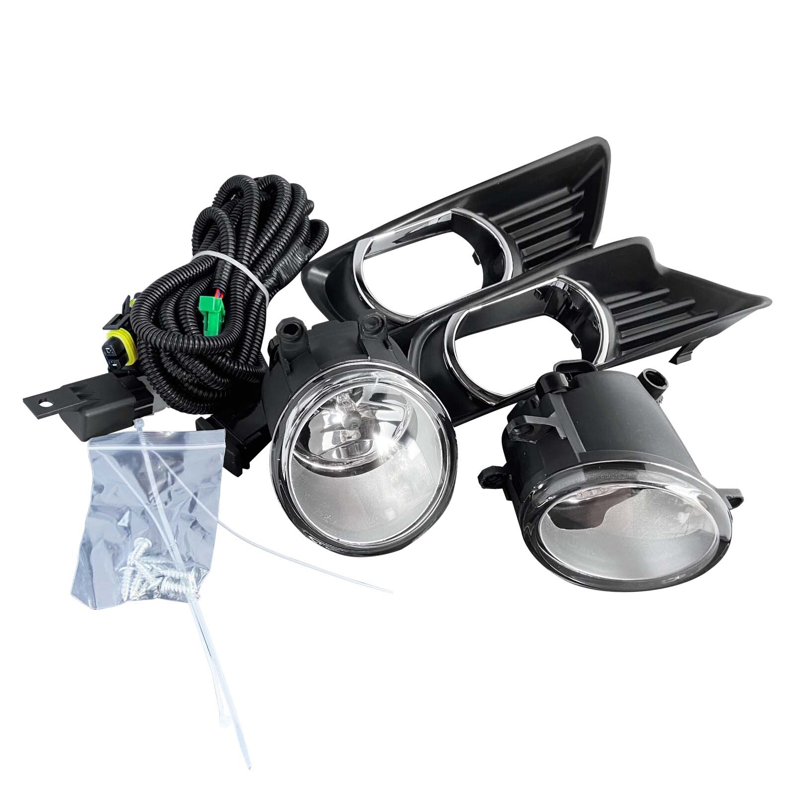 Pair For 2007-2009 Toyota Camry Clear Front Bumper Fog Lights Lamps Assembly