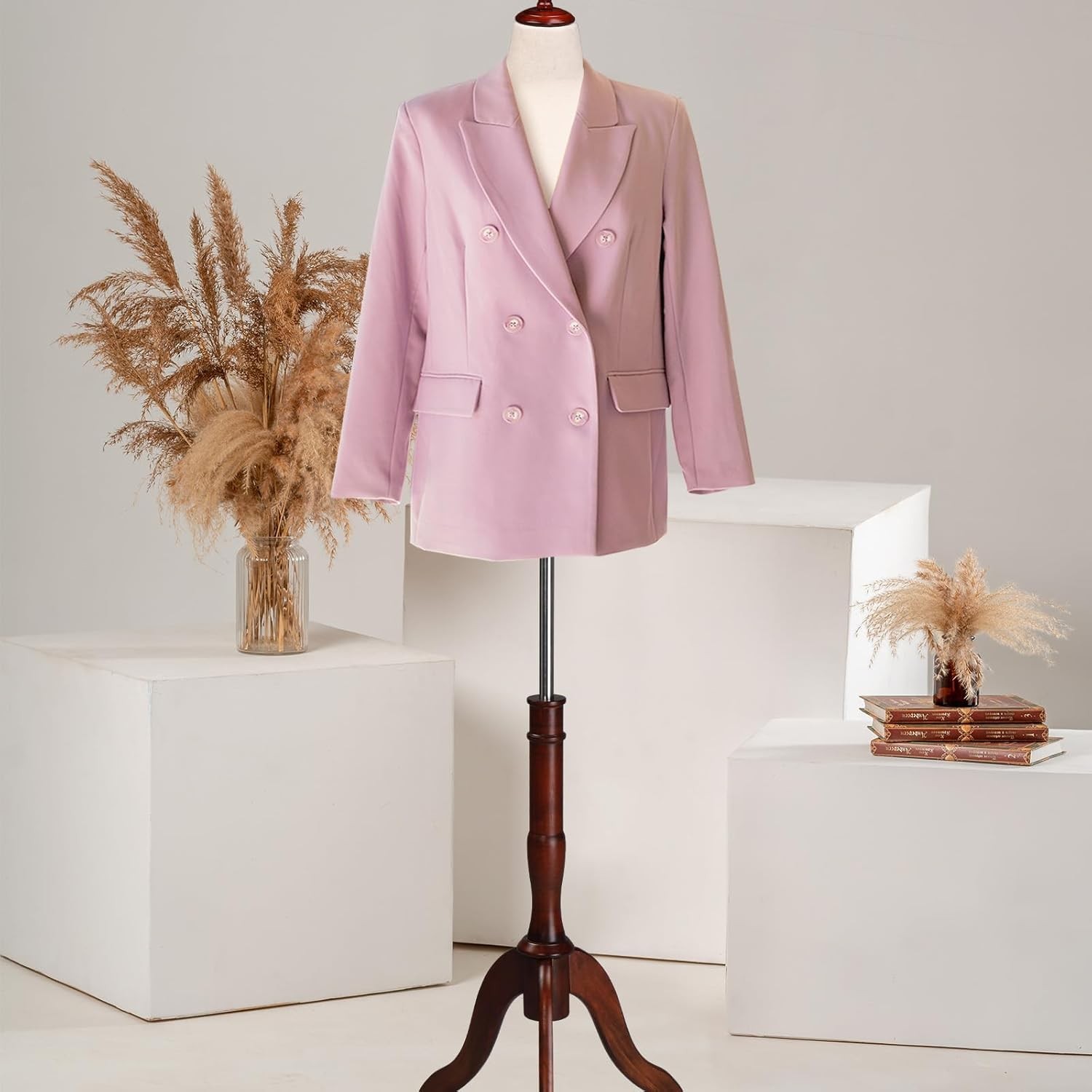 Female Dress Form Adjustable Height Torso Body with Upgraded Tripod Stand