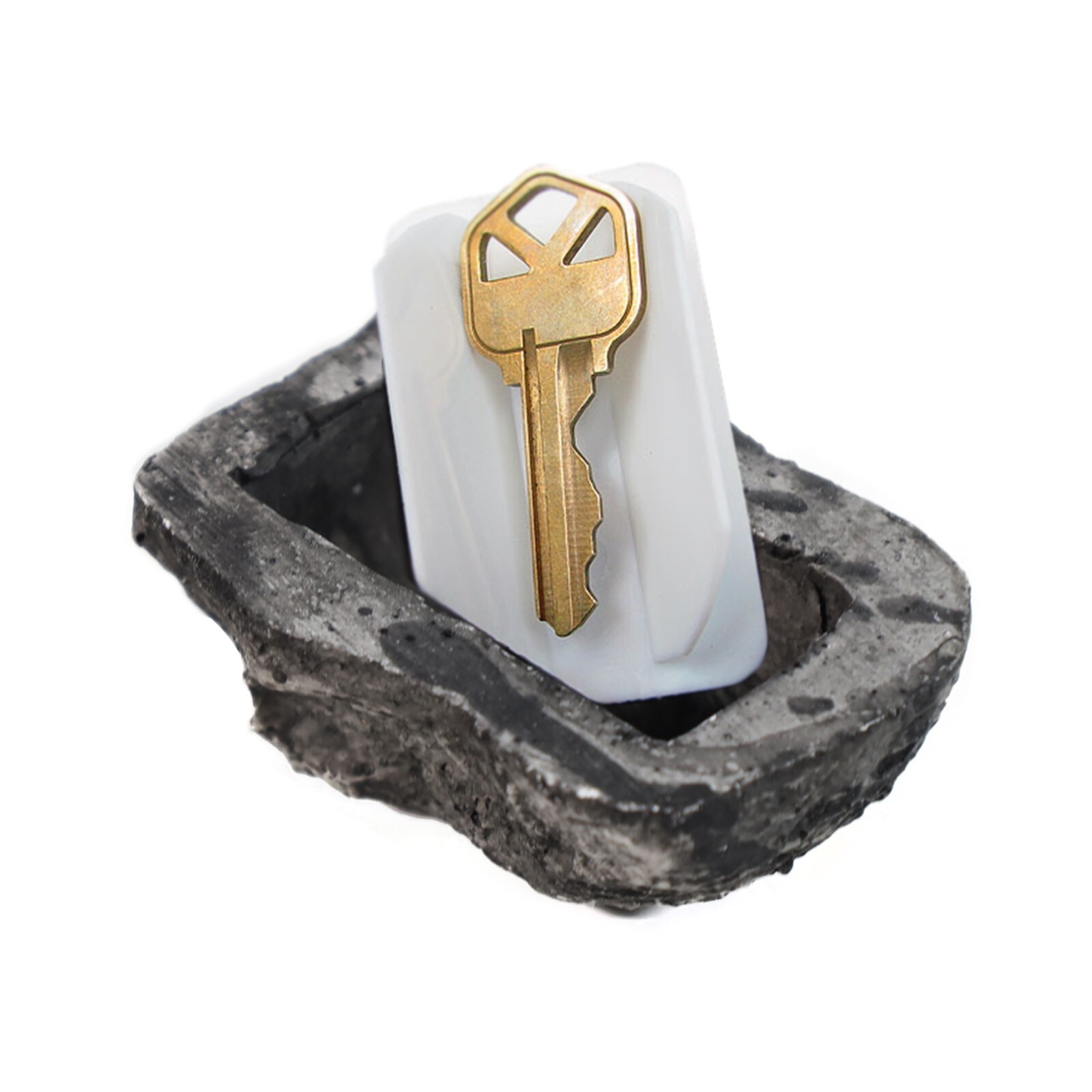 Hide-a-Key Realistic Looking Rock Safe Holder Outdoor Stone Look Spare Hider