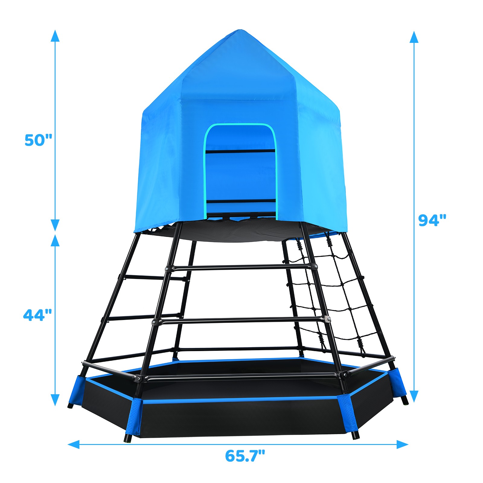 Climbing Toys Dome Climber with Platform and Tent Kids Outdoor Playground Set