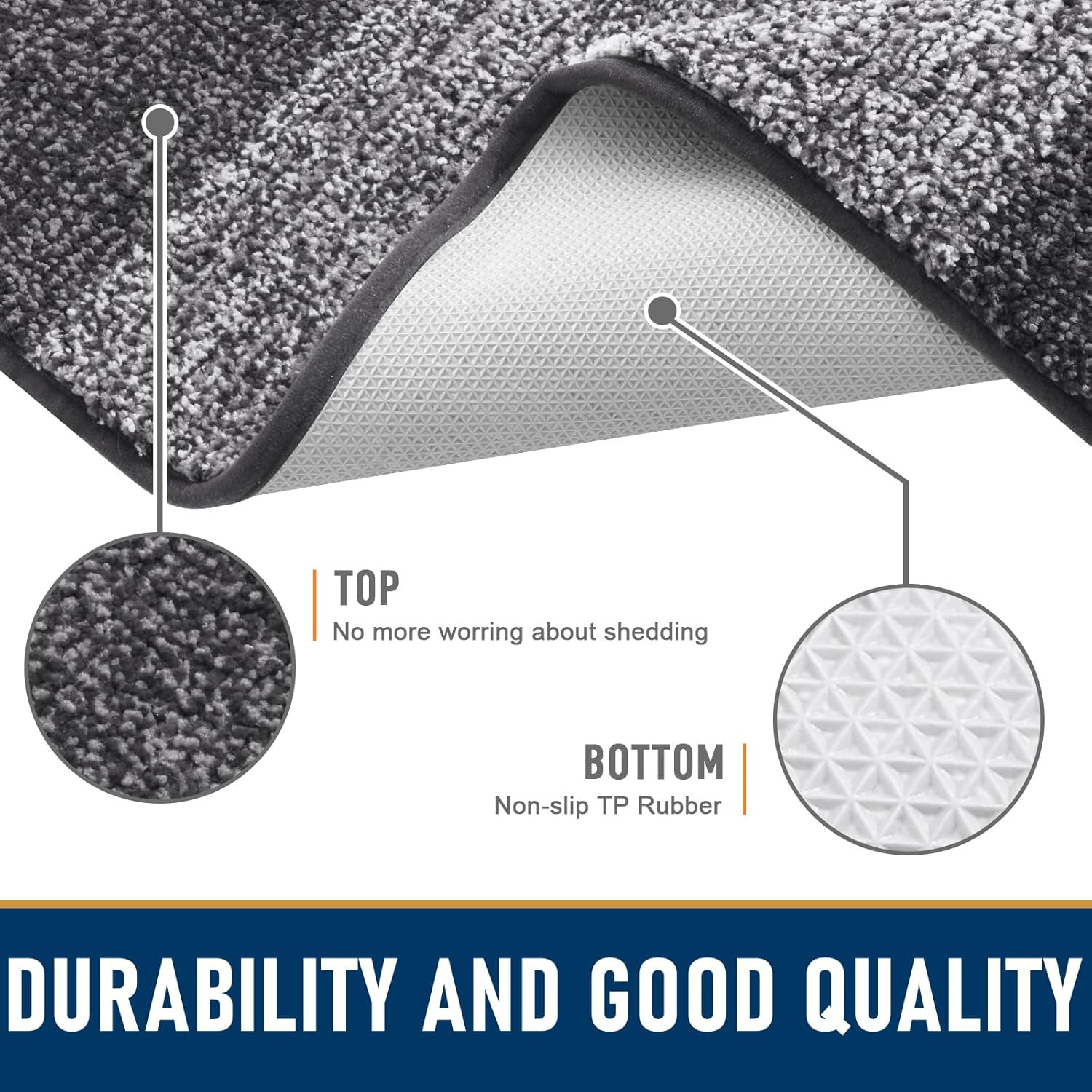 Dog Door Mat for Muddy Paws, Absorbs Moisture and Dirt, Low-Profile Entryway Mat