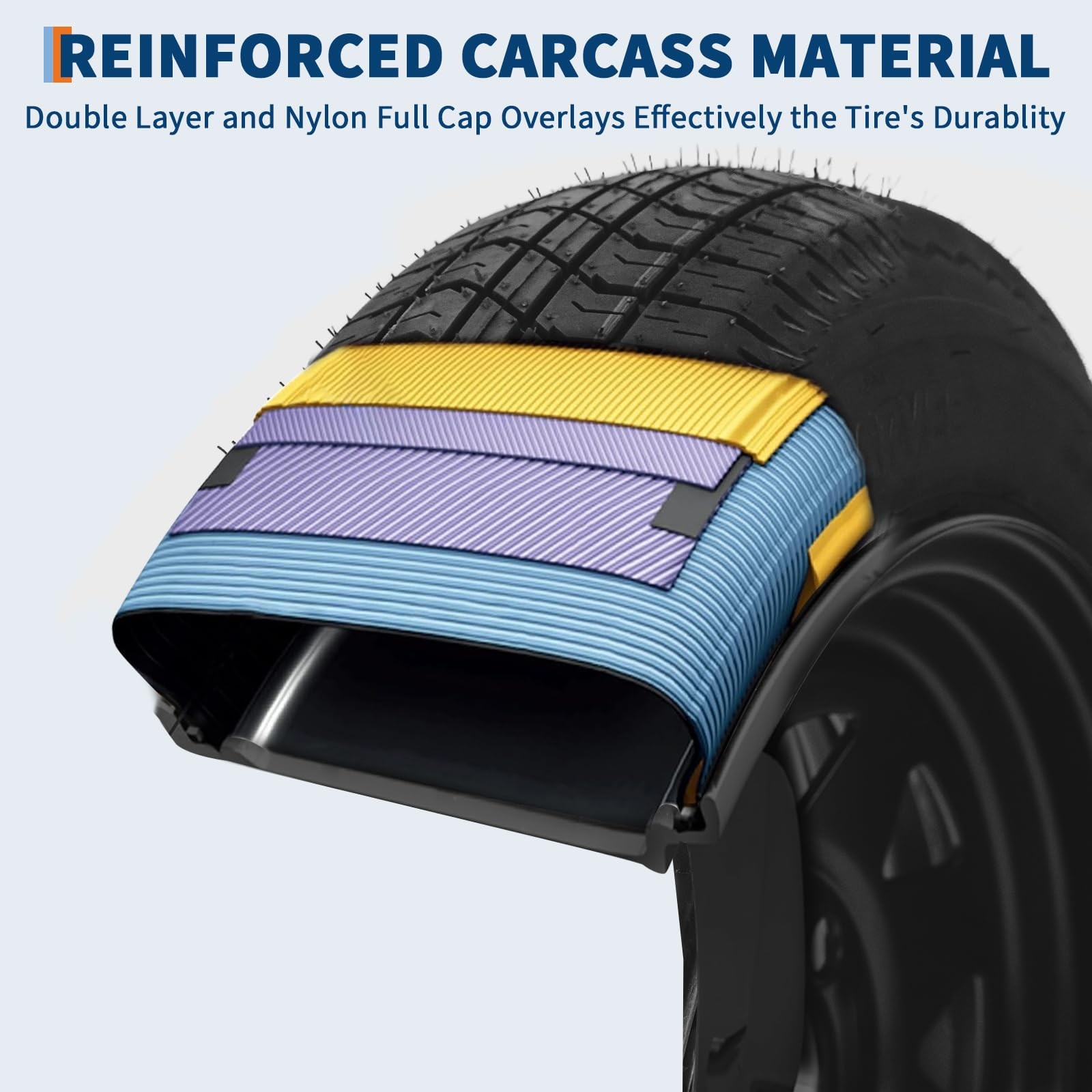 Set of 4 Trailer Tire On Rim ST205/75D14 Trailer Tires and Wheels 5 Lug on 4.5"