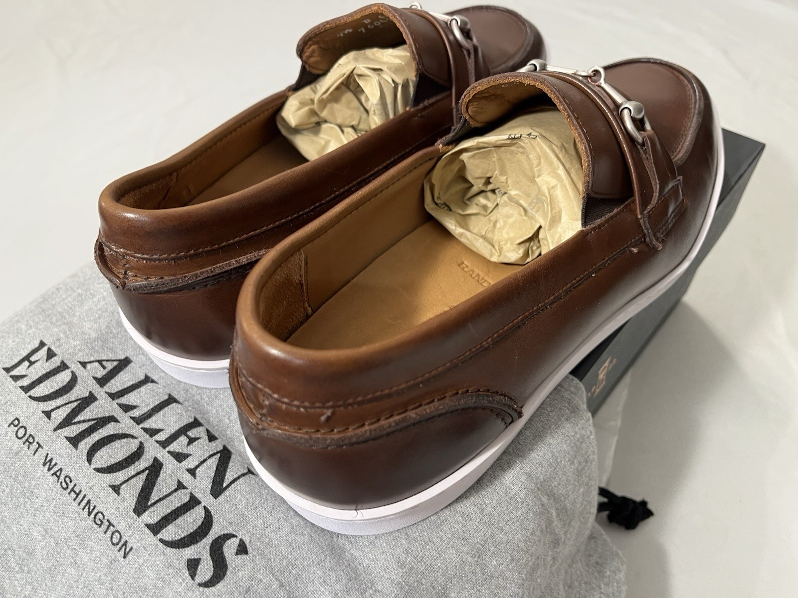 Allen Edmonds "RANDOLPH" BIT Penny Loafer Dress Sneakers 9.5 D Mahogany NWB $300