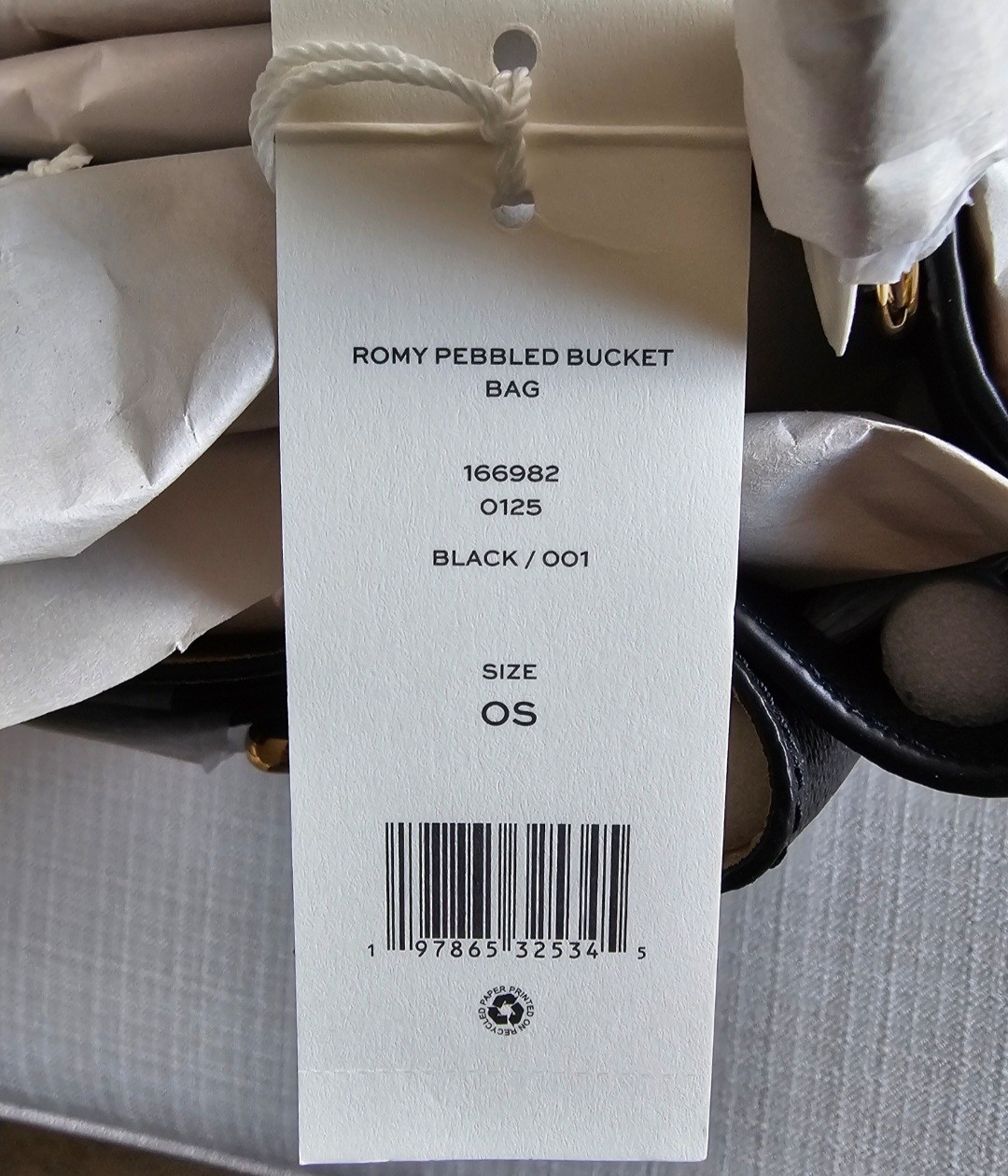 Tory Burch Women's Romy Pebbled Small Bucket Bag One Size Black NWT