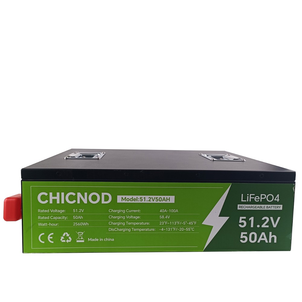CHICNOD 48V 50Ah LiFePO4 Lithium Battery Built-in BMS Deep Cycles for Golf Carts