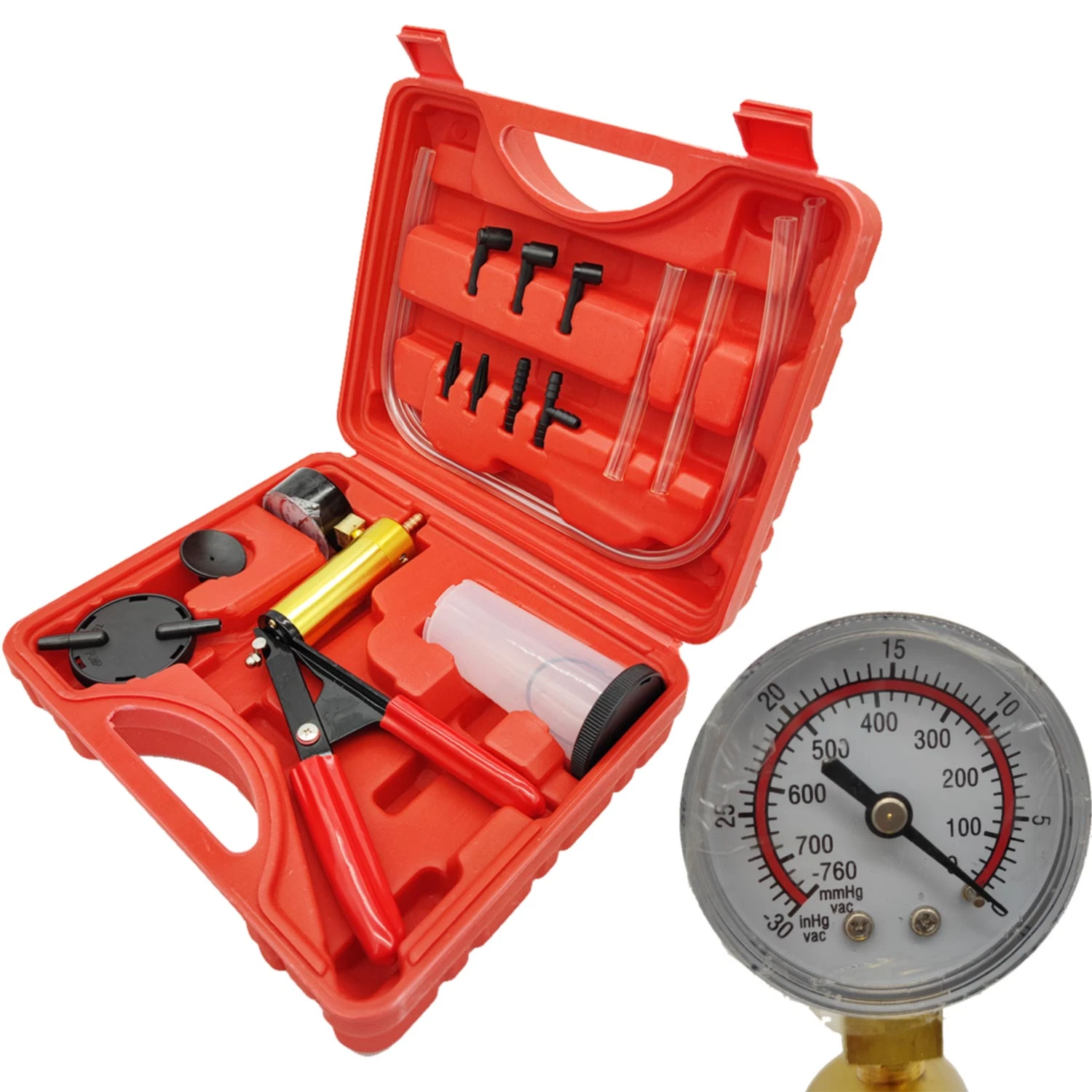 Hand Held Vacuum Pressure Pump Tester Kit Brake Fluid Bleeder Car Auto Tools New