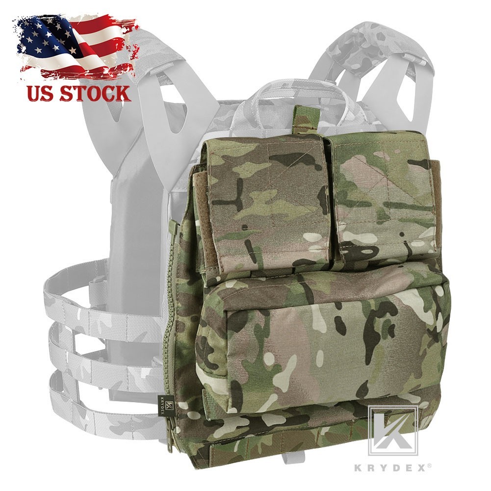 KRYDEX Tactical Zip-on Pack Panel Back for CPC JPC2.0 Plate Carrier MC Camo