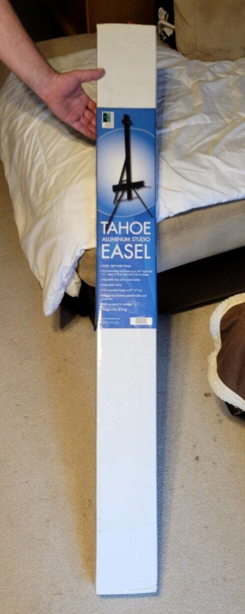 ART ALTERNATIVES TAHOE ALUMINUM STUDIO ART EASEL 🎨 ADJUSTABLE FOLDING BLACK NEW