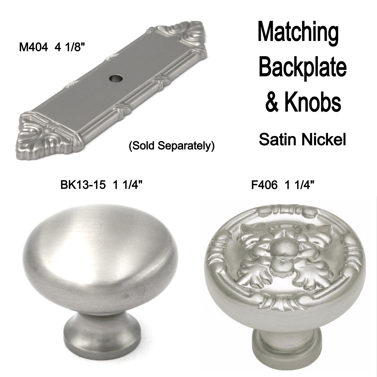 BK13-15 Satin Nickel Solid Brass 1 1/4" Mushroom Cabinet Knobs Pulls Keeler