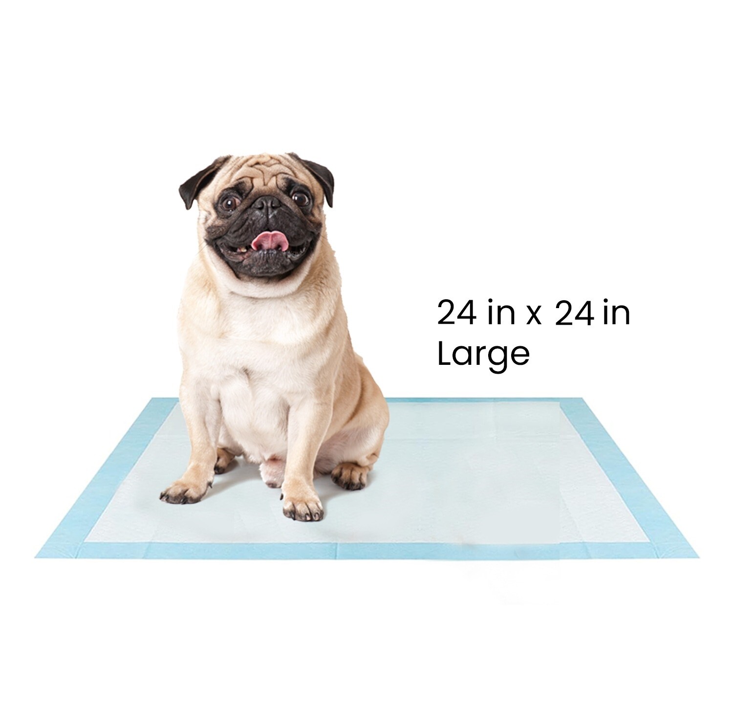 FPN Unscented Blue Potty Training Pads for Dogs 24x24" Ultra-Absorbent UnderPads