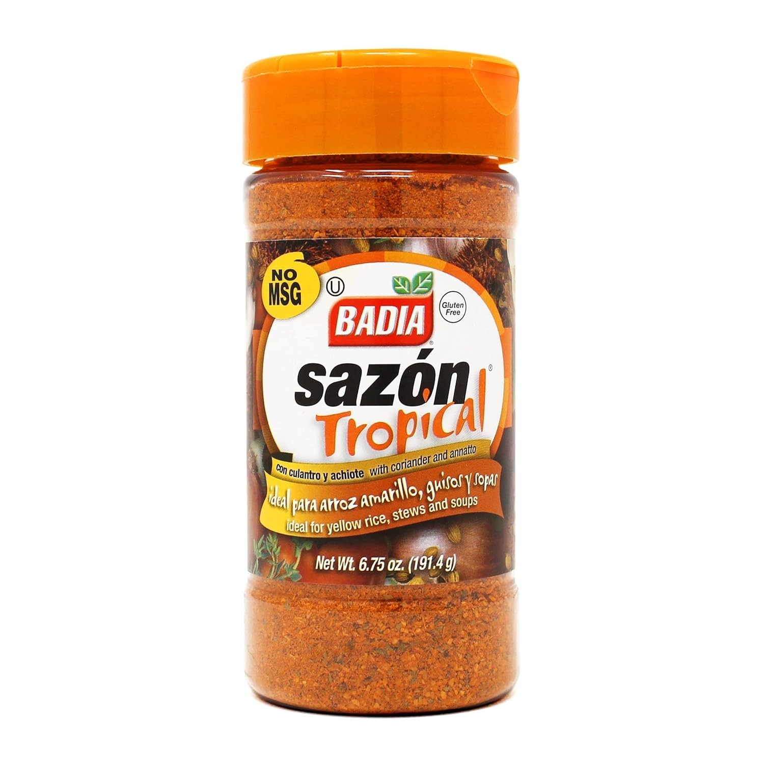 Badia Sazon Tropical with Annato & Coriander, 6.75-Ounce NO MSG