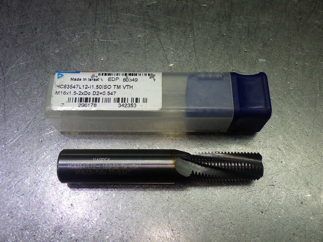 Vargus M16x1.5 2xDo ISO 4 Flute Coolant Thru Thread Mill 342353/80349 (LOC3310)