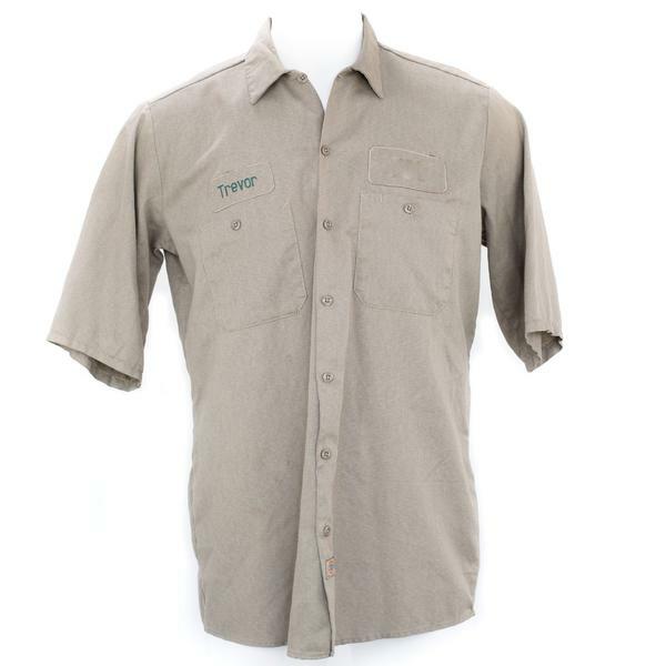 Cintas Red Kap Unifirst G&K work shirts khaki brown microcheck