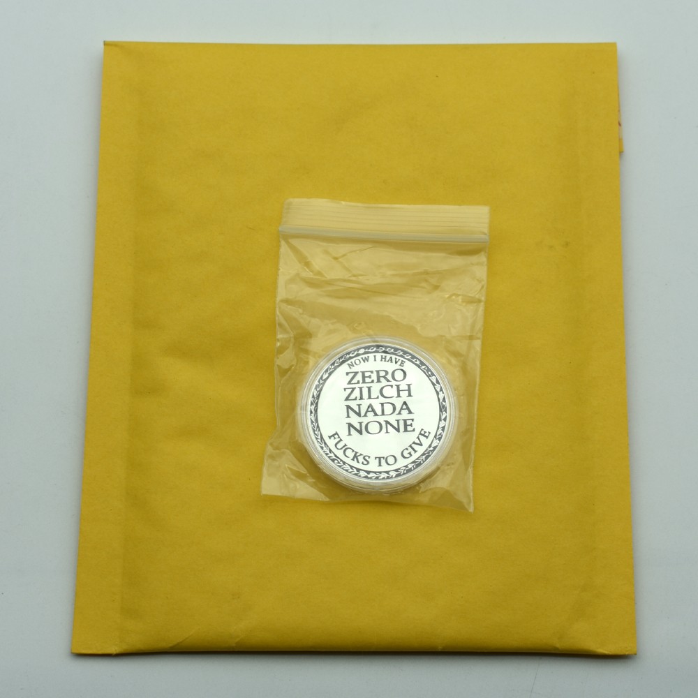 5pcs Raven Skull Novelty Coins Set | “Zero Zilch Nada None” Funny Medals Gifts