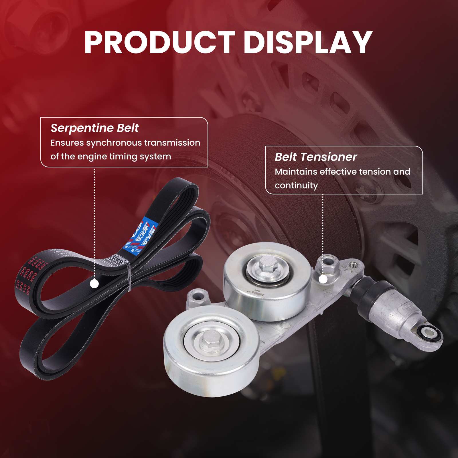 Serpentine Belt Tensioner Assembly for Honda 06-11 Pilot 05-10 Odyssey Accord V6