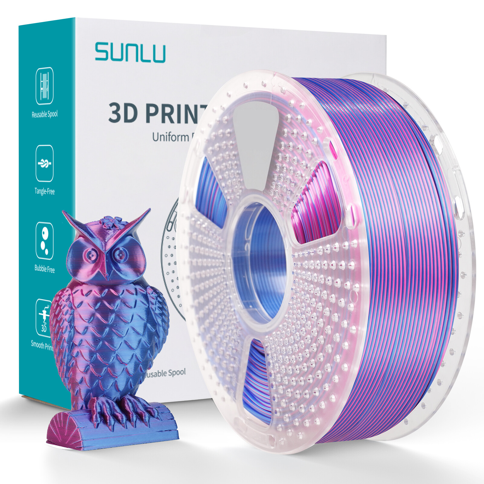 10KG/20KG SUNLU ASA PETG PLA PLA+2.0 PLA-Matte PLA-Meta SILK ABS EABS Filament