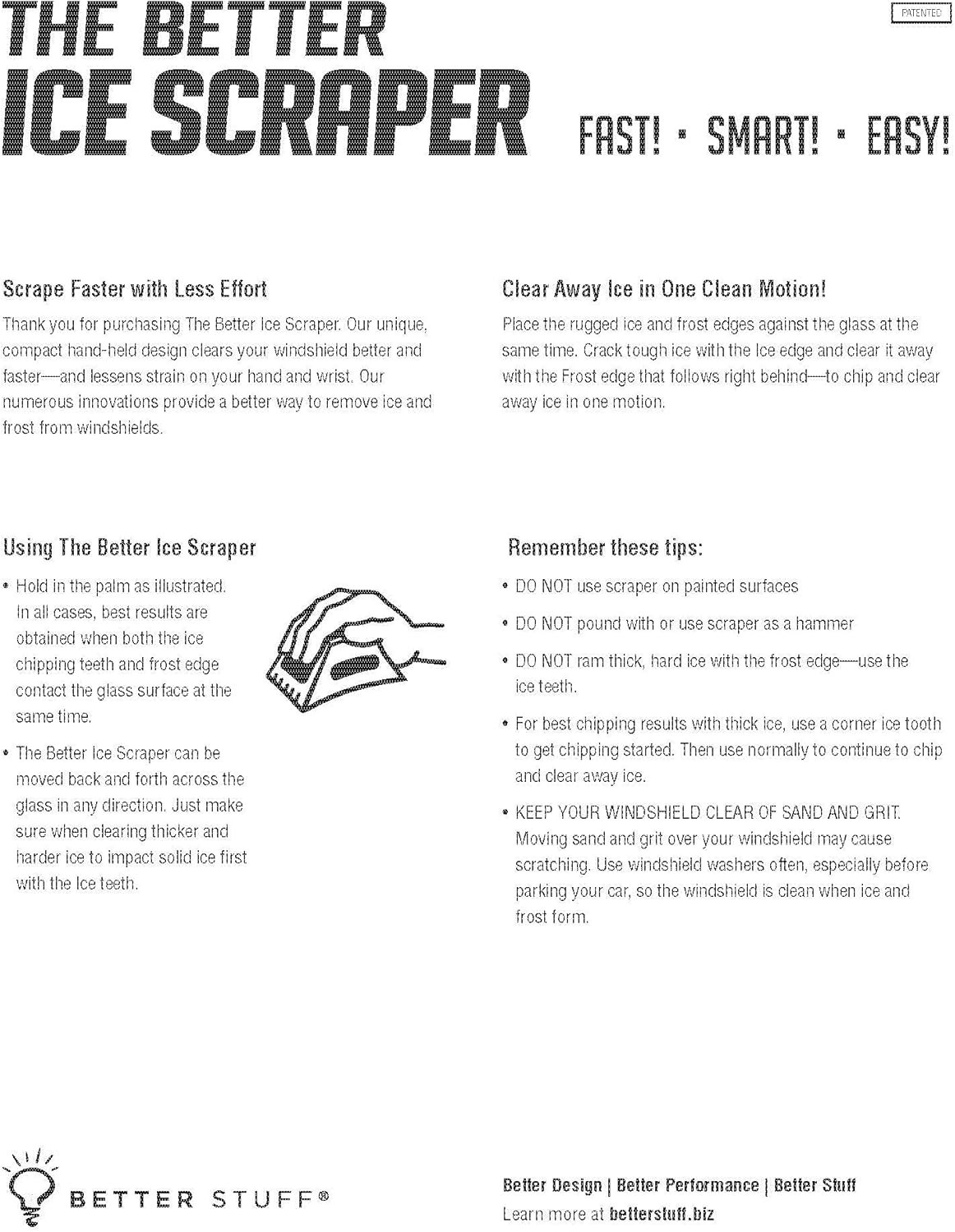 Innovative Ice Scraper Brass Edge Frost Remover Set of 2