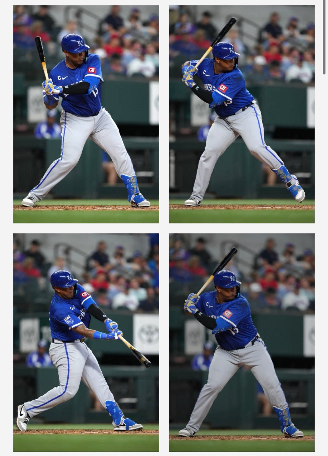 Salvador Perez Kansas City Royals Game Used Cleats 2024 Nike Jordan 1 GUG LOA