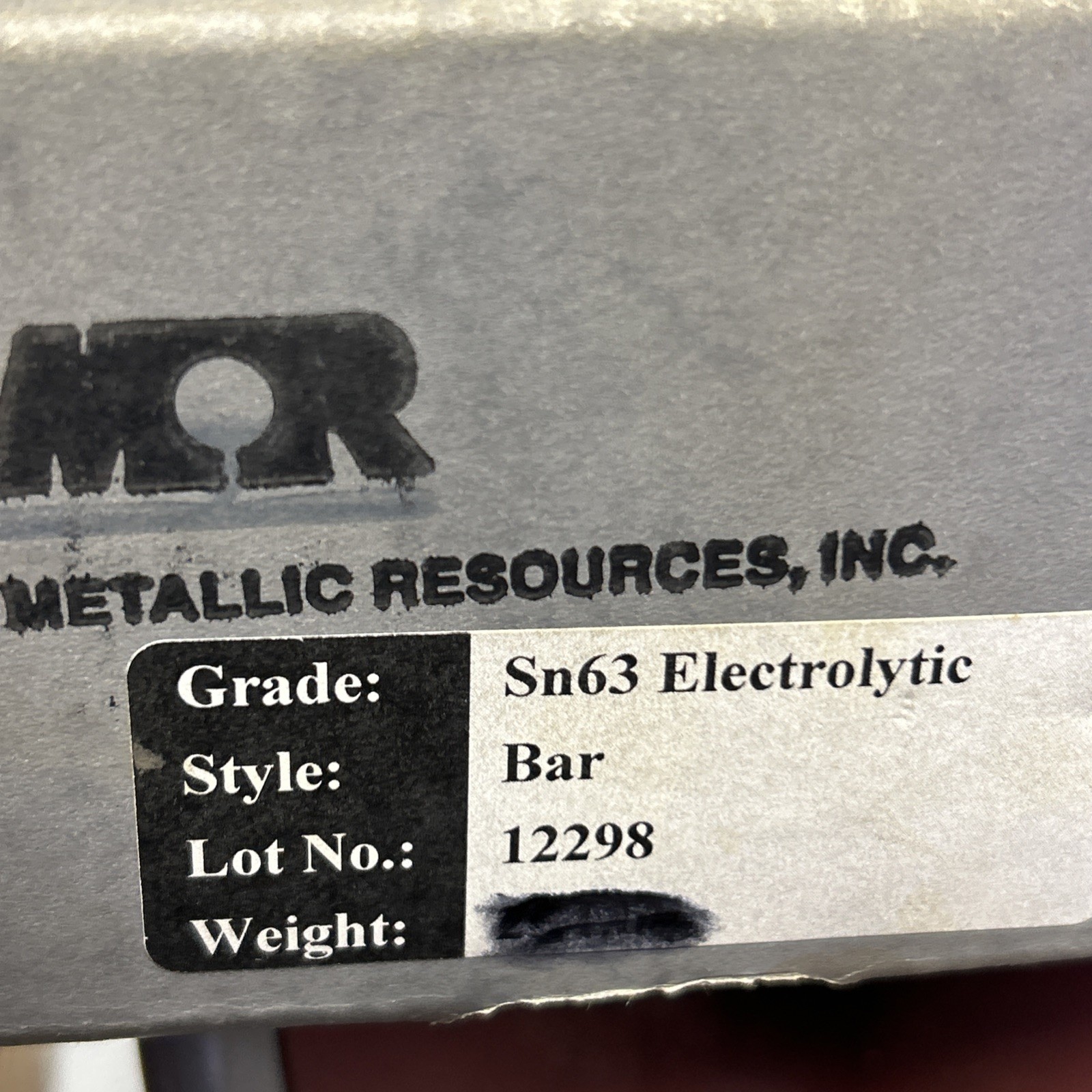Metallic Resources 6 Pounds 63Sn Electrolytic Solder Bar (63%Tin) 4 Bars