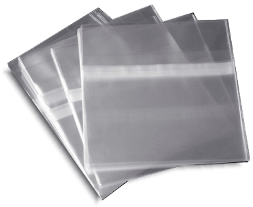 100-Pak =RESEALABLE= Plastic Wrap CD Sleeves for 10.4mm Jewel Cases!
