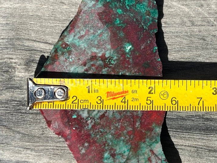 Sonora Sunrise Sunset Chrysocolla Cuprite 5.25"x2.25" Lapidary Rough Slab S1