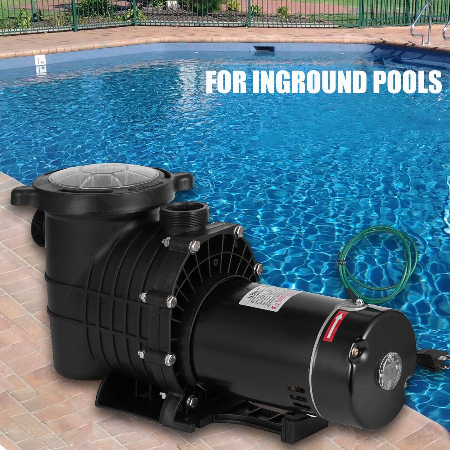 Hayward 1.5HP Swimming Pool Pump In/Above Ground w/ Filter Strainer & Connectors