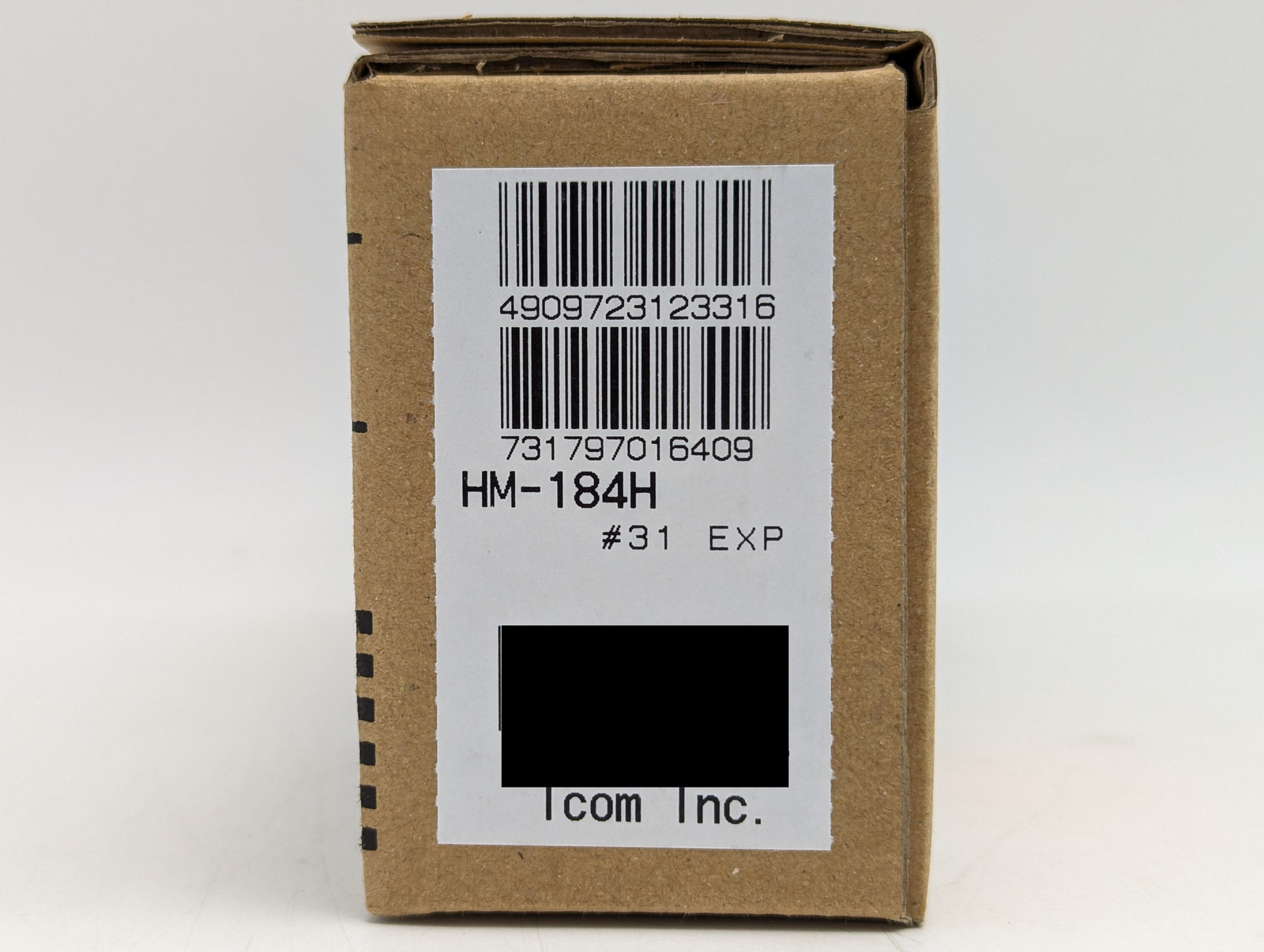 Icom Waterproof Speakerphone w/Clip & Push to Talk Button (HM-184H) Black