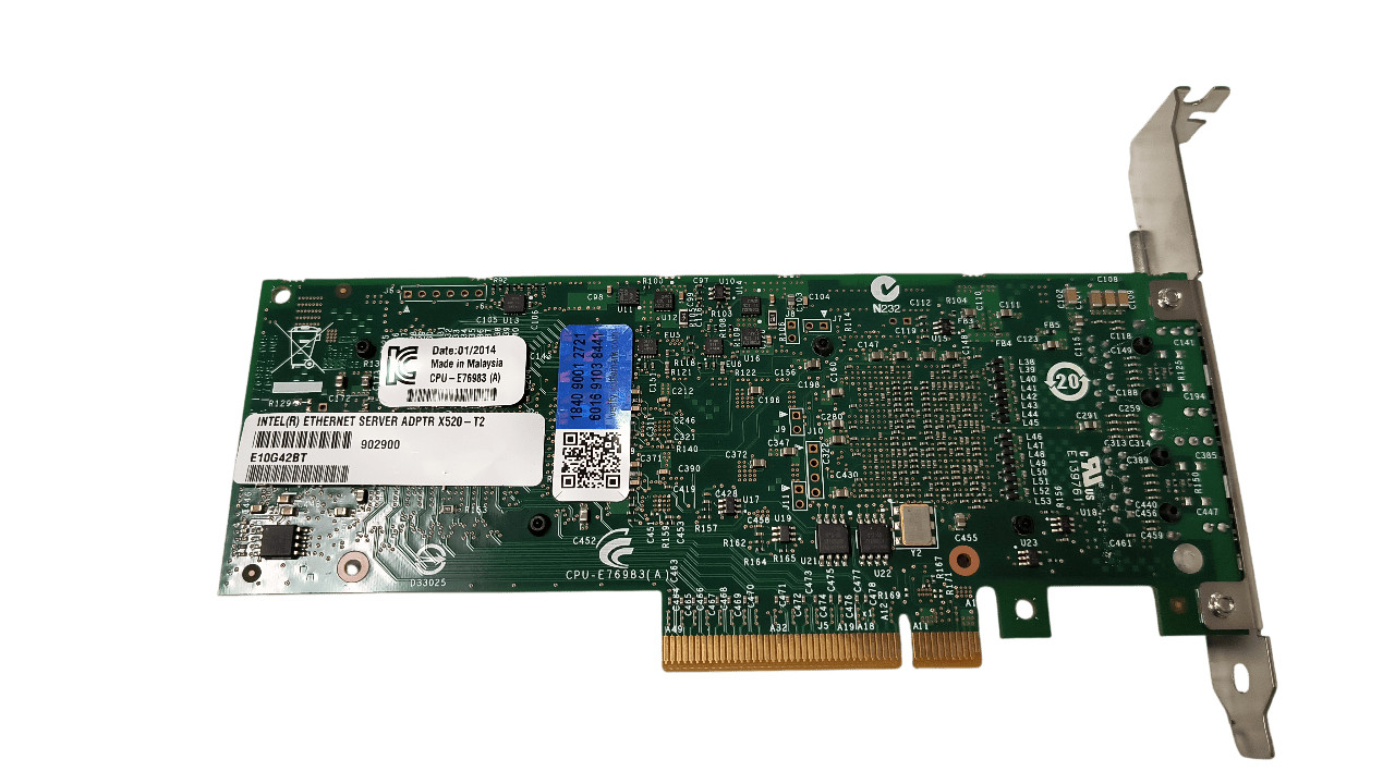 Intel X520-T2 Dual Port 10Gb RJ-45 Network Adapter E10G42BT 902900 Full Height