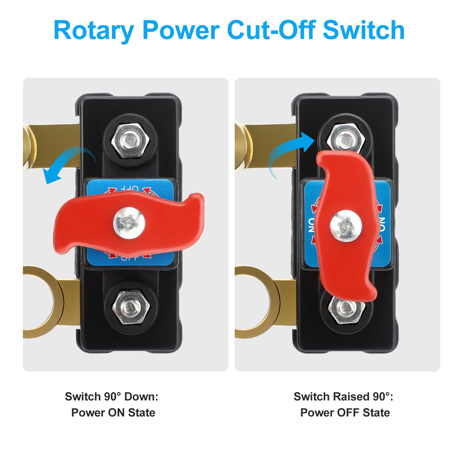 2Pcs 12V 24V Battery Disconnect Terminal Switch Kill Isolator Cut Off for Car RV