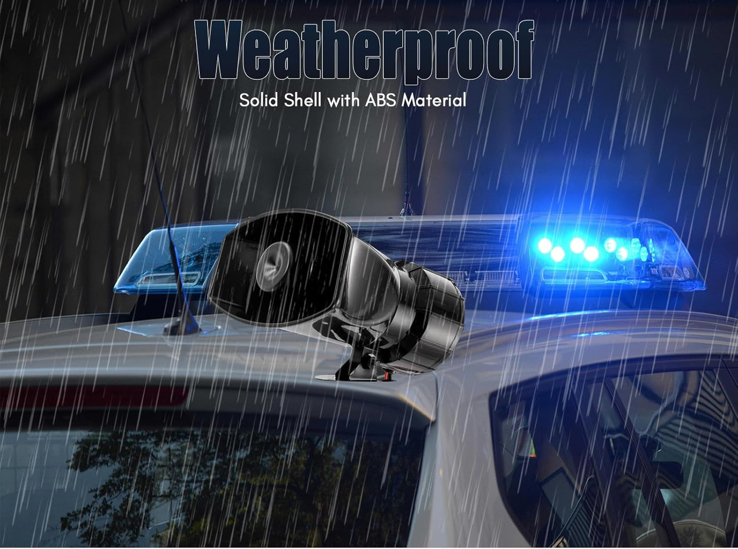 Zone Tech 5 Tone Sound Car Siren Vehicle Horn with Mic PA Speaker System Emergen