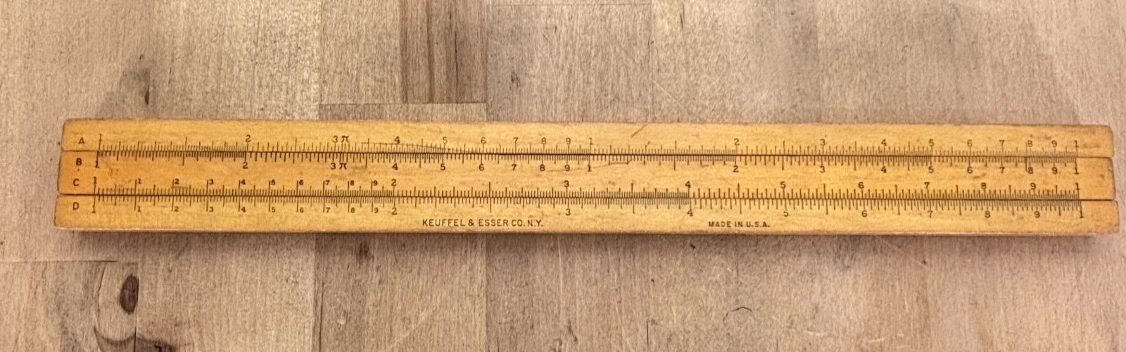 Vintage 1920s K & E Beginners Slide Rule 4058c Keuffel & Esser Wood