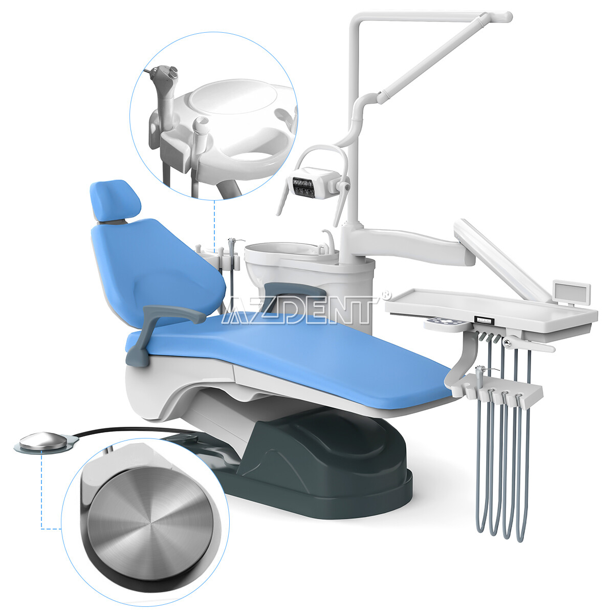 Silla de unidad dental control informático/unidad de entrega móvil portátil USA