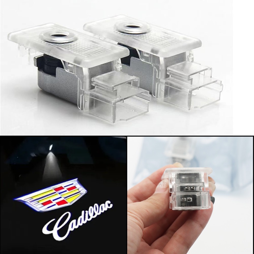 2x Ghost LED Car Door Step Courtesy Shadow Lights For ATS SRX XT5 XTS Mulitcolor