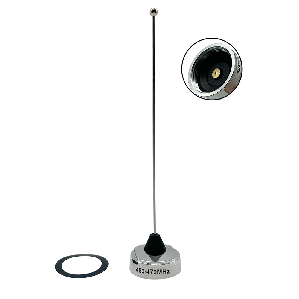Black Mobile Radio Mount Antenna UHF 450-470MHz Tunable NMO 1/4 Wave
