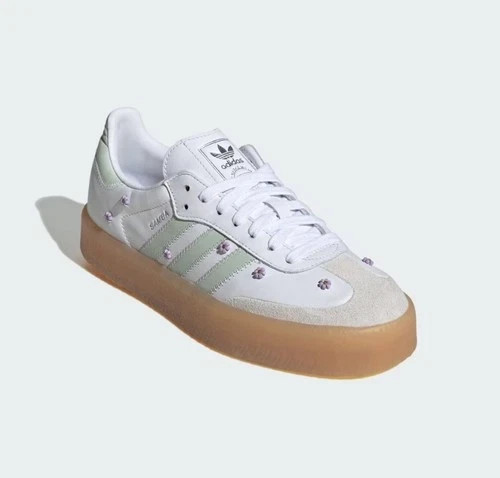 Adidas Women's Sambae Floral White/Linen Green JS3954