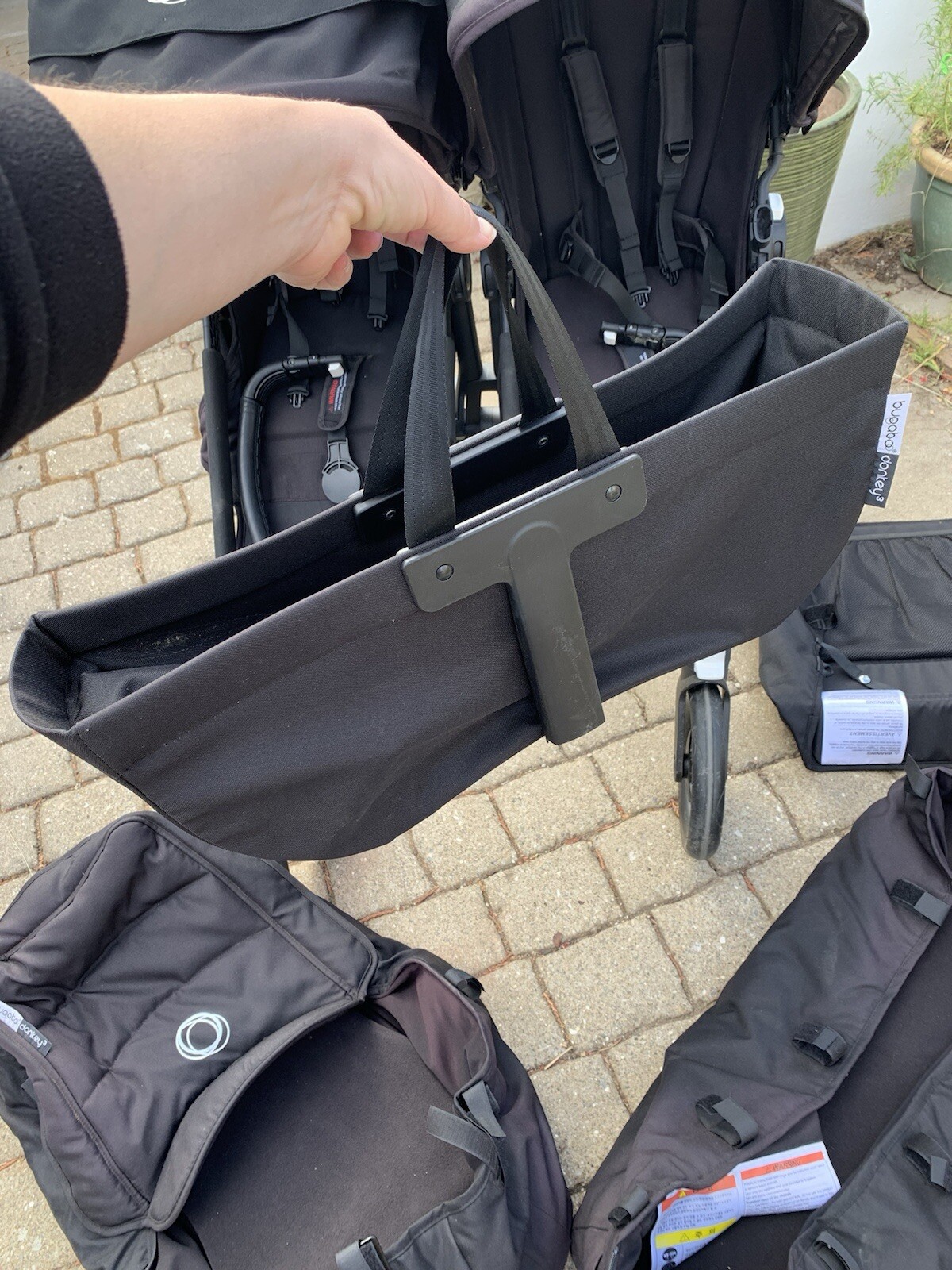 Bugaboo Donkey 3 Twin bassinet and seat stroller With Accessories Black