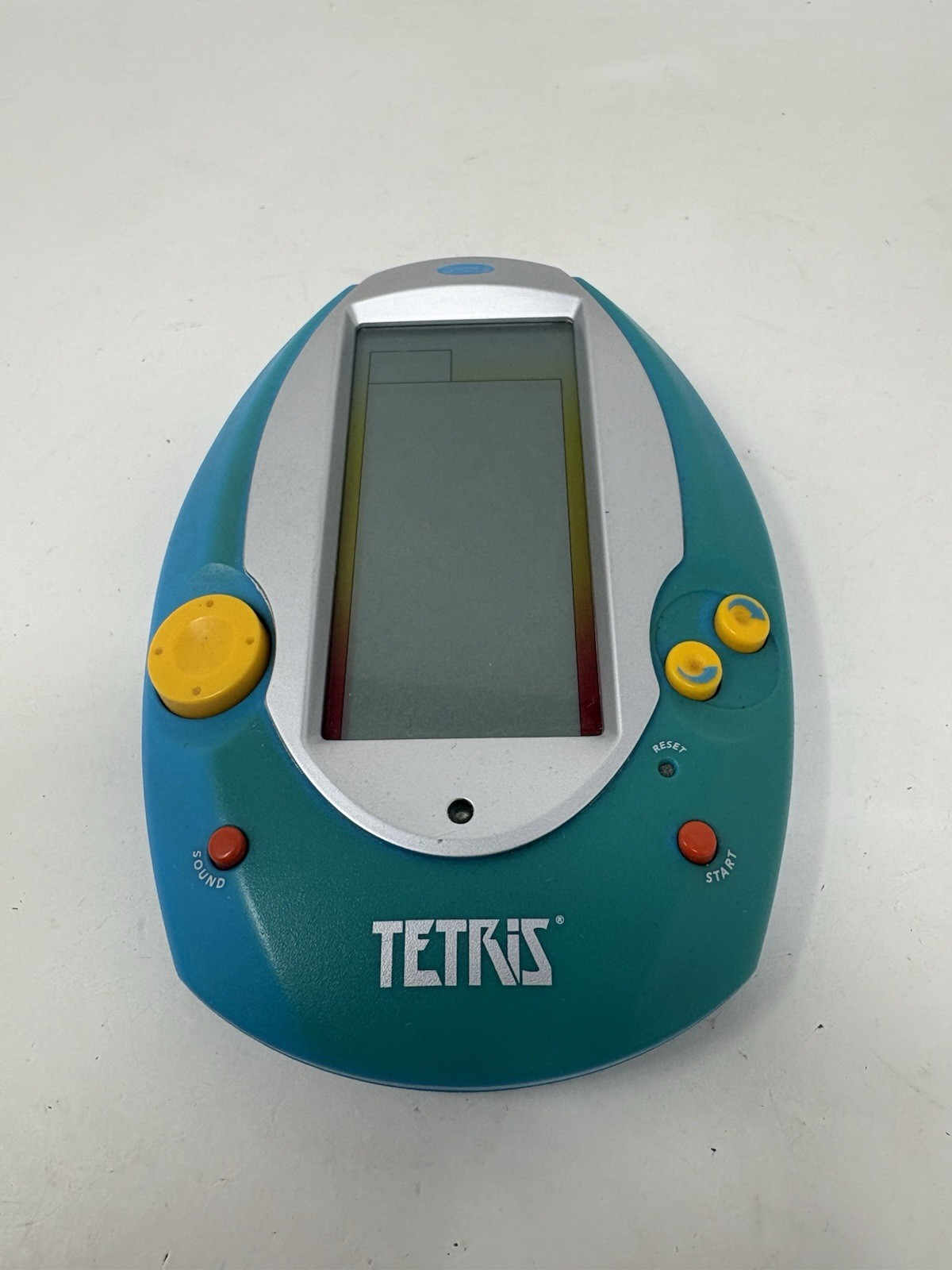Vintage 2005 Radica Tetris Handheld Electronic Game Blue Silver Tested WORKS!