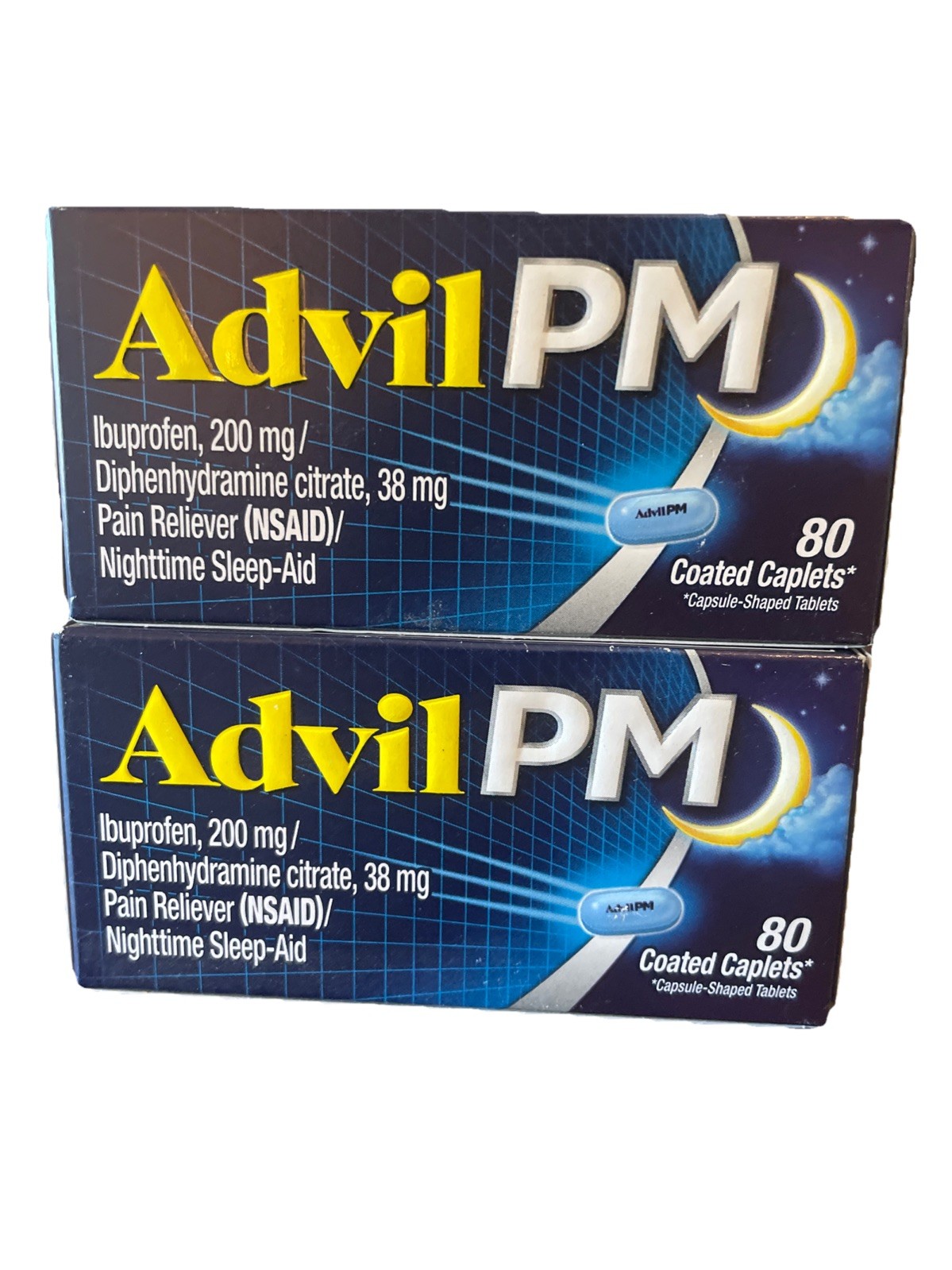Advil PM Pain Reliever Capsule - 200mg 80 Count (Pack of 2)