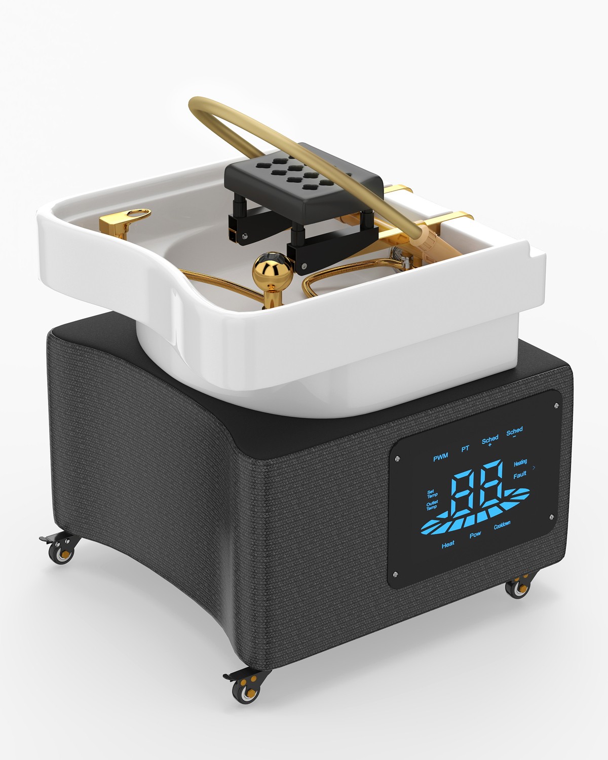 Head Spa Shampoo Bowl Water Cycle LED Light Therapy Scalp Care