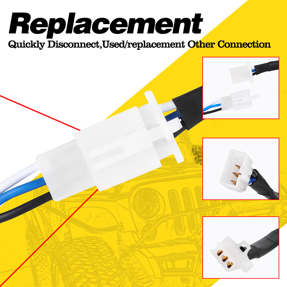 FOR Polaris Ranger XP 1000/1000 Crew 12" LED Light Bar Combo+ Rock Switch Wiring