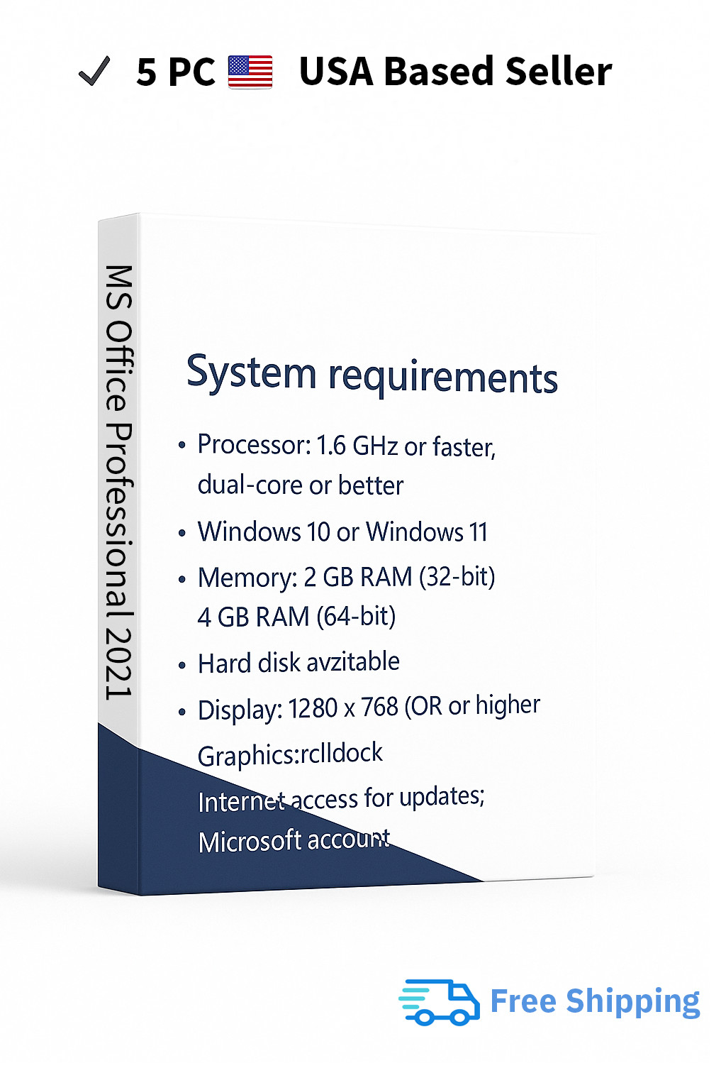 Microsoft Office Professional Plus 2021 retail 5PC product usb sealed genuine