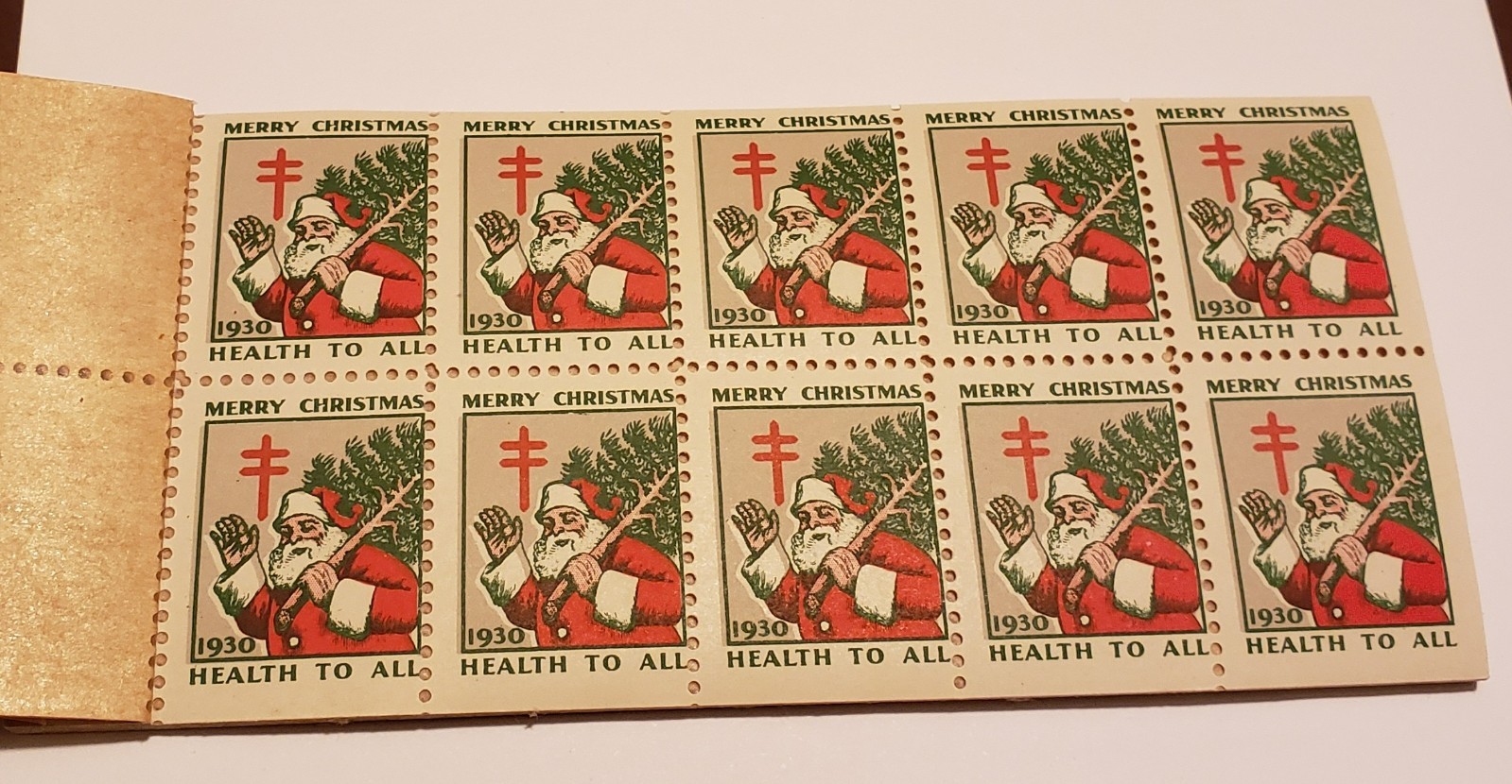 1930 US Christmas TB Seals Entire Booklet Of 200 Stamps Never Touched