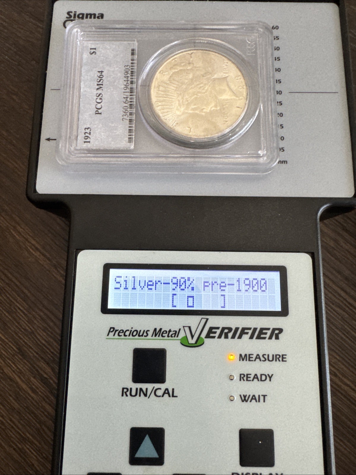 Peace Silver Dollar 1923 - 90% Silver Verified - PCGS MS64