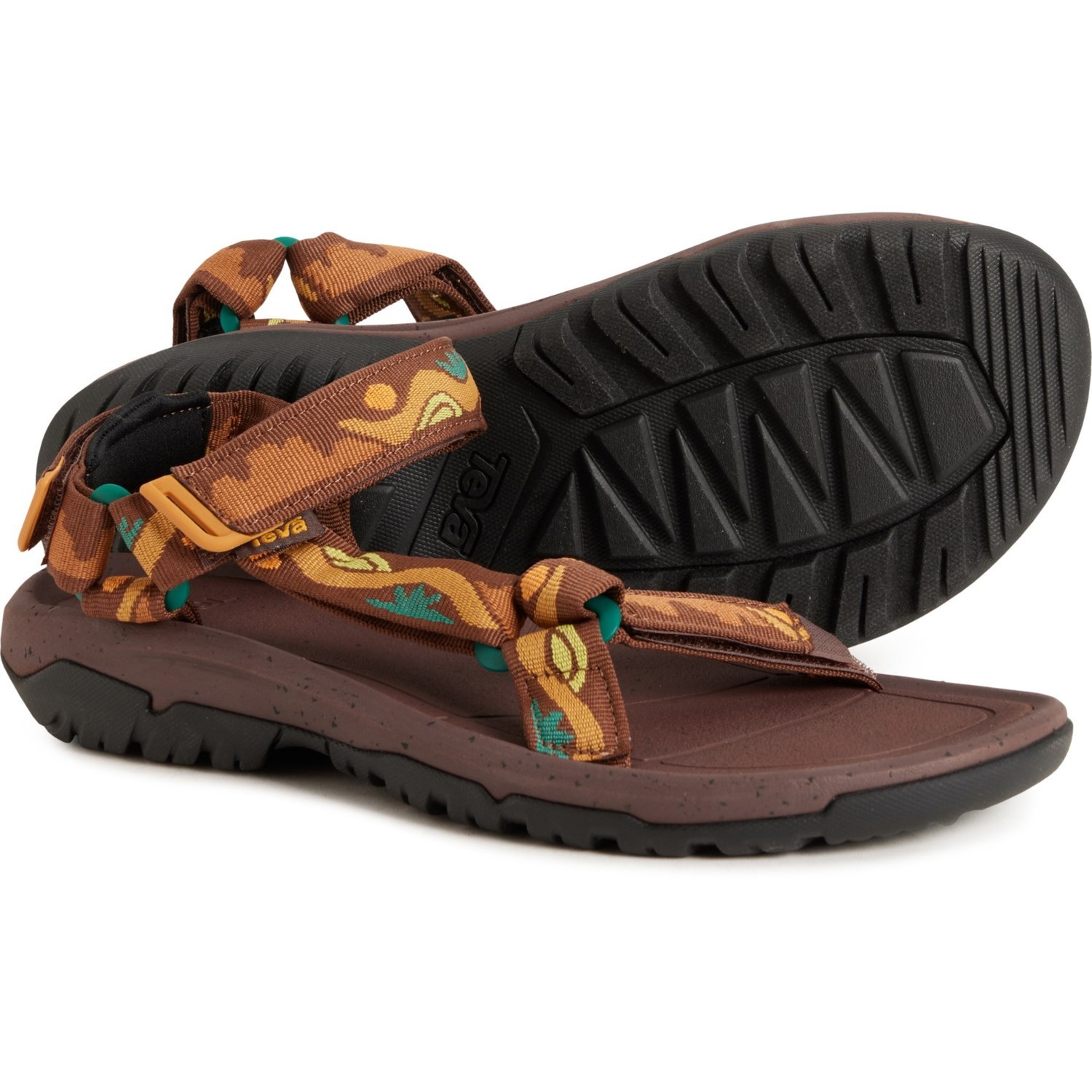 Teva Men's Hurricane XLT2 US 14 Dark Brown Print Adjustable Strap Sandals