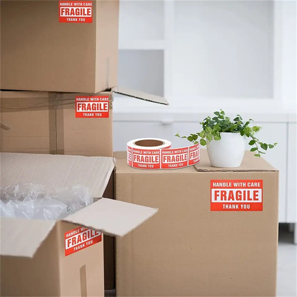 3000 Fragile Stickers 2x3 3x5 Fragile Label Sticker Handle With Care 500/roll
